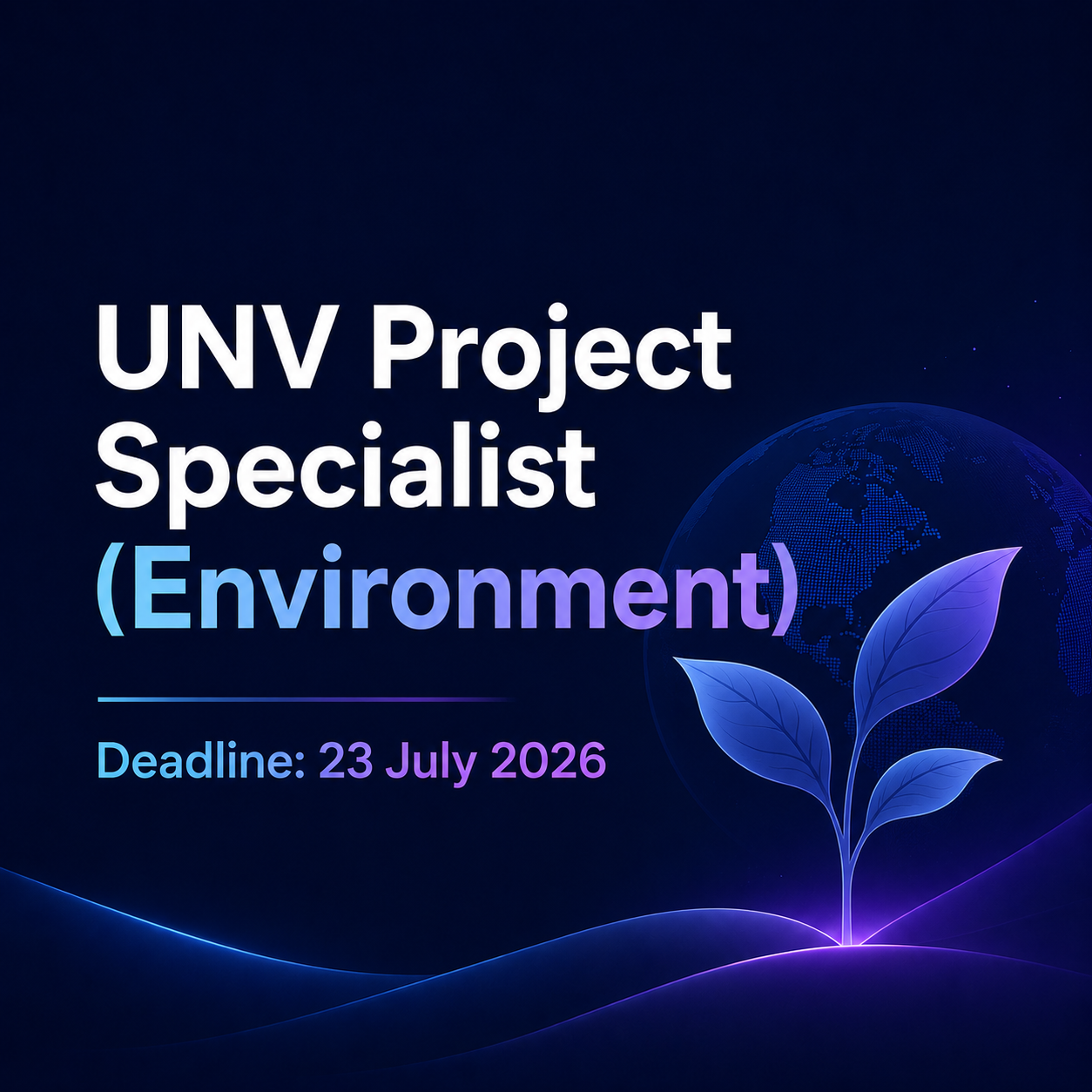 UNV Project Specialist (Environment) — UNEP Tashkent